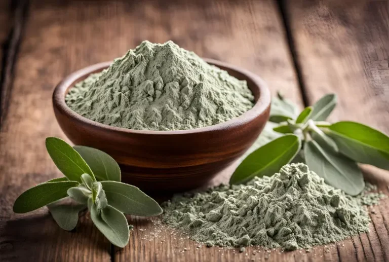 A bowl full of Brahmi powder for hair growth