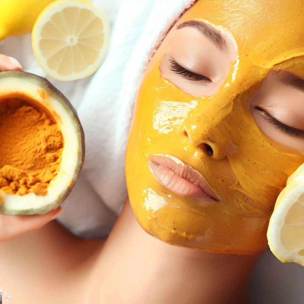 turmeric and lemon full face mask