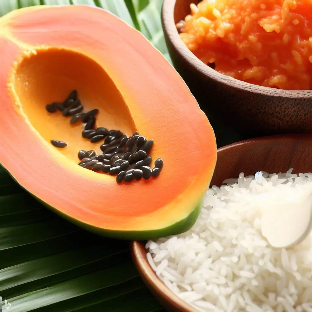  Papaya and Rice Water Exfoliating