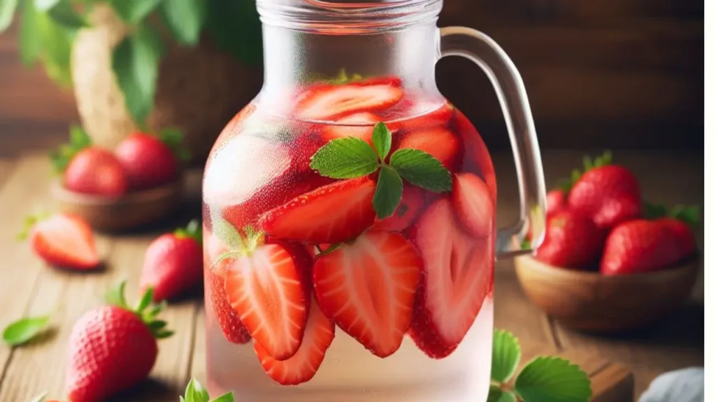 strawberry infused water
